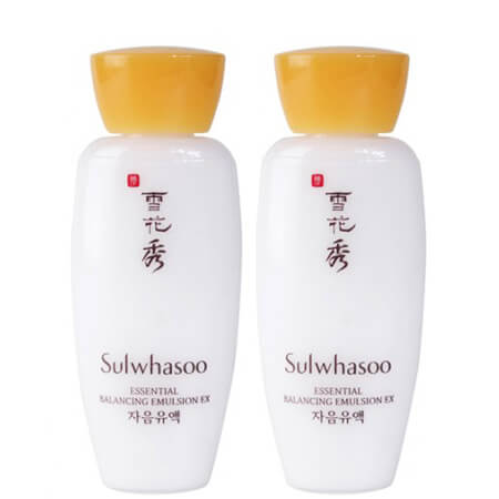 Sulwhasoo แพ็คคู่ Essential Balancing Emulsion EX 15 ml เอสเซนเชียลโลชั่นสูตรเข้มข้นขึ้น เนื้อสัมผัสเนียนนุ่ม มอบความชุ่มชื้นให้ผิวเรียบเนียน เปล่งประกายอิ่มน้ำ 